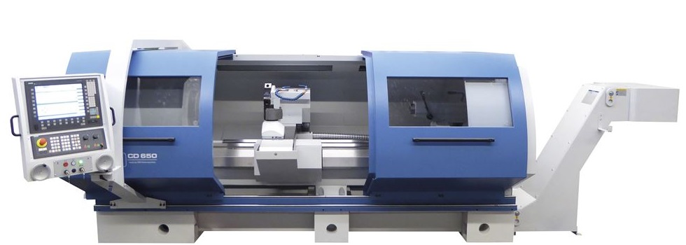 DMT Drehmaschine CD 650: Spitzenweite: 1000-3000 mm, Spindelbohrung: 106 mm, Umlaufdurchmesser über Bett: 650 mm und über Planschlitten: 400 mm